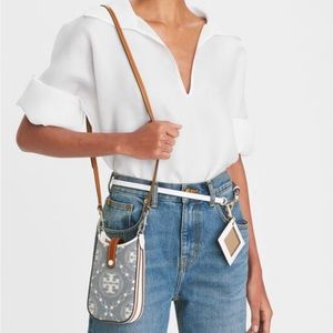 NWOT Tory Burch denim crossbody